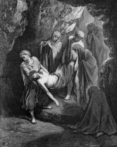 Jeesuksen hautaaminen tekijältä Gustave Dore