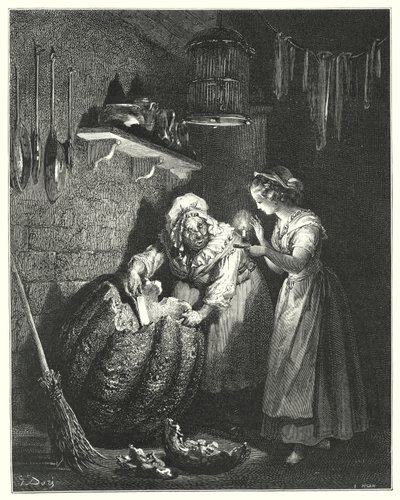 Cendrillon; Cinderella (kaiverrus) tekijältä Gustave Dore
