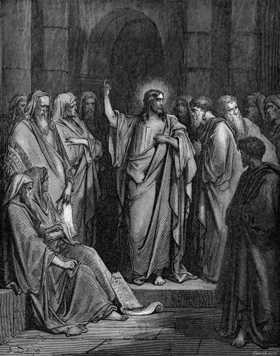 Kristus synagogassa tekijältä Gustave Dore