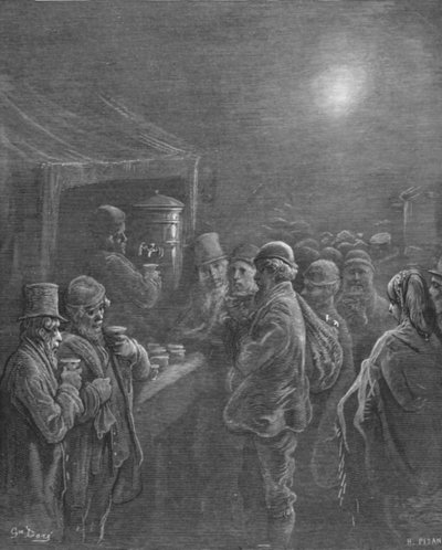 Coffee Stall - Early Morning, 1872. tekijältä Gustave Dore