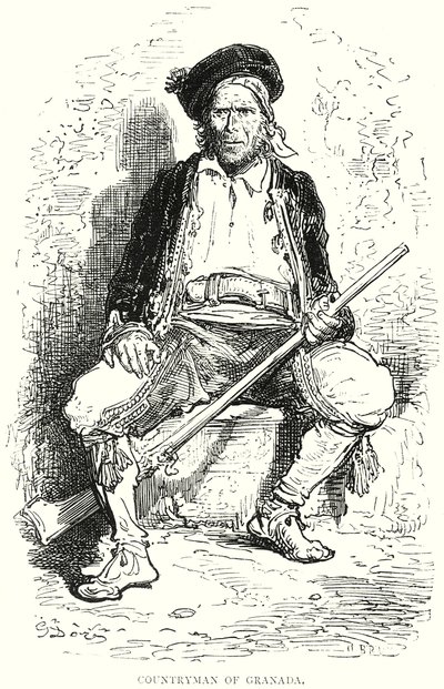 Granadan maamies (kaiverrus) tekijältä Gustave Dore