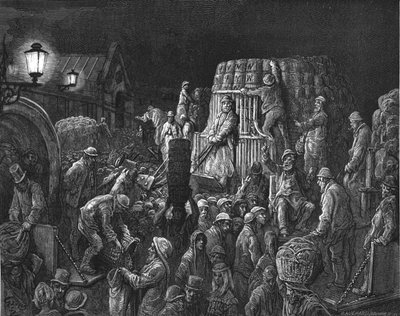 "Covent Garden Market - Early Morning", 1872. tekijältä Gustave Dore