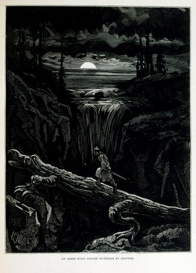 Croque-Mitaine; 1863 kuvitus, Gustave Dore (1832 1883); Ranskalainen taiteilija, taidegraafikko, kuvittaja. Croque-Mitaine (Bogeyman) on ilkeä hahmo, joka esitettiin lapsille pelotellakseen heitä ja tehdäkseen niistä viisaampia. tekijältä Gustave Dore