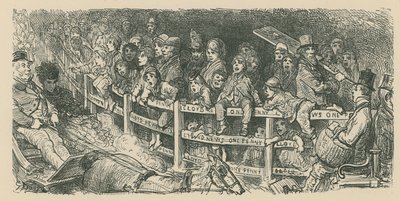 Väkijoukot katsovat vaunukilpailuja tekijältä Gustave Dore