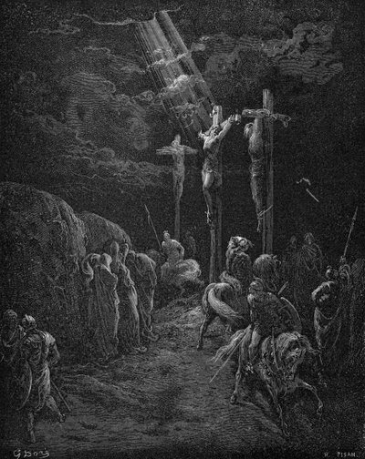Jeesuksen ristiinnaulitseminen tekijältä Gustave Dore