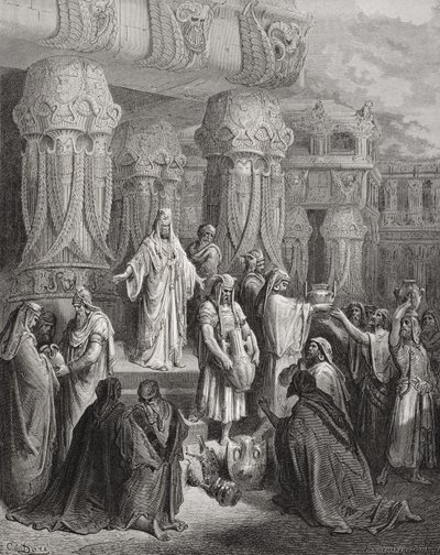 Cyrus restauroi temppelin astioita, kuva Doren 