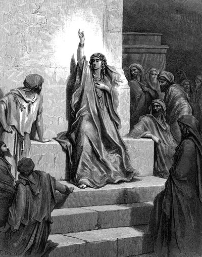 Deborah, heprealainen profeetta ja tuomari, 1866 tekijältä Gustave Dore