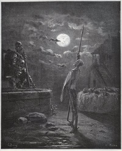 Don Quijote vahtii käsiään - Miguel Cervantesin "Don Quijote de la Manchasta" tekijältä Gustave Dore