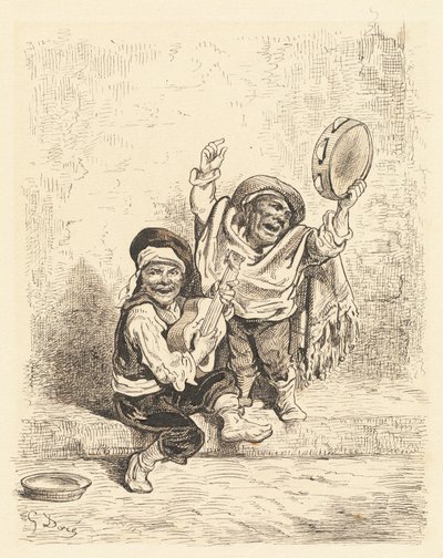 Granadan kääpiömuusikot tekijältä Gustave Dore