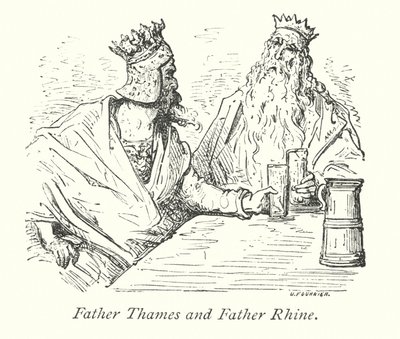 Isä Thames ja isä Rein (kaiverrus) tekijältä Gustave Dore