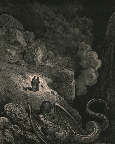 Välittömästi ilmestyi kuva petoksesta, c1890. tekijältä Gustave Dore