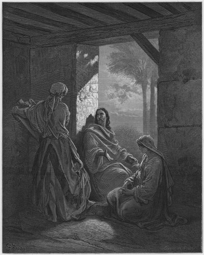 Gustave Dore Raamattu: Jeesus Martan ja Marian talossa tekijältä Gustave Dore