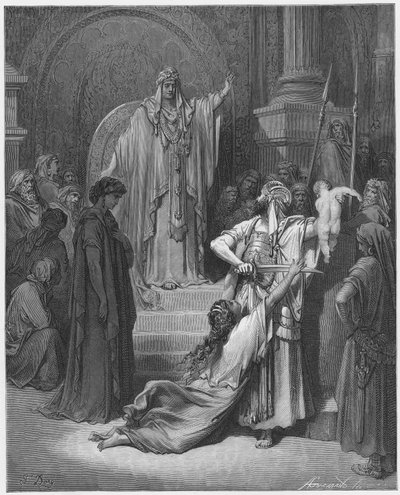Gustave Dore Raamattu: Salomon tuomio tekijältä Gustave Dore