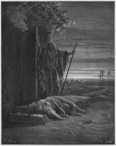 Gustave Doren Raamattu: Leviläinen löytää naisen ruumiin. tekijältä Gustave Dore