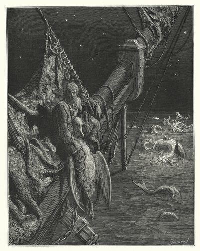 Gustave Doren kuvitus Coleridgen teokseen Rime of the Ancient Mariner (kaiverrus). tekijältä Gustave Dore