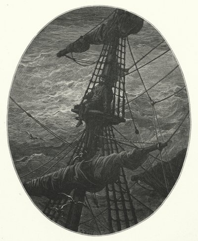 Gustave Doren kuvitus Coleridgen teokseen Rime of the Ancient Mariner (kaiverrus). tekijältä Gustave Dore