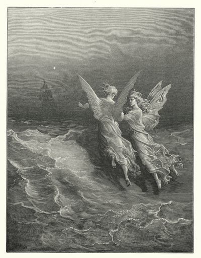 Gustave Doren kuvitus Coleridgen teokseen Rime of the Ancient Mariner (kaiverrus). tekijältä Gustave Dore