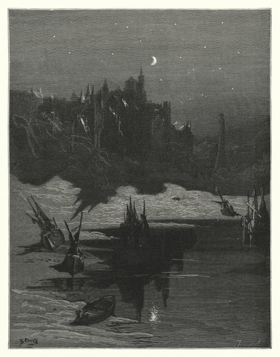Gustave Doren kuvitus Coleridgen teokseen Rime of the Ancient Mariner (kaiverrus). tekijältä Gustave Dore