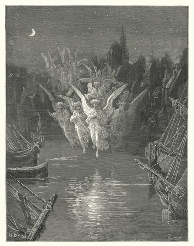 Gustave Doren kuvitus Coleridgen teokseen Rime of the Ancient Mariner (kaiverrus). tekijältä Gustave Dore