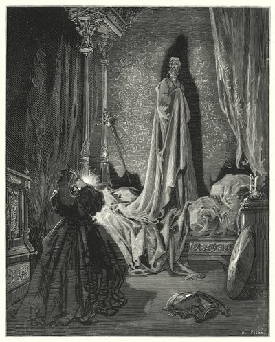 Gustave Doren Don Quijote: "Siunaa minua!" hän huusi: "Mitä tämä on?" (kaiverrus) tekijältä Gustave Dore