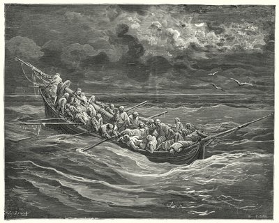 Gustave Doren Don Quijote: "Zoraida kaikki tämä kätki kasvonsa, jotta hän ei näkisi isäänsä" (kaiverrus) tekijältä Gustave Dore
