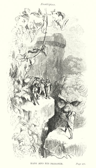 Hans ja hänen vankinsa (kaiverrus) tekijältä Gustave Dore