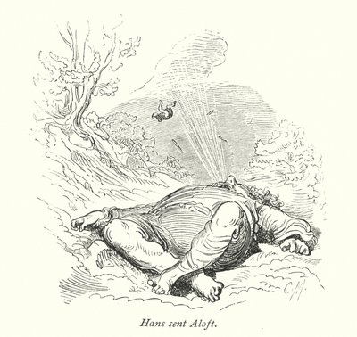 Hans Sent Aloft (kaiverrus) tekijältä Gustave Dore