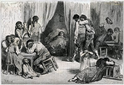 Kuvitus Charles Davillierin vuonna 1866 julkaisemaan "Voyage en Espagne" -teokseen (kaiverrus). tekijältä Gustave Dore
