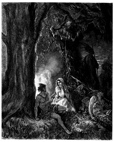 Gustave Doren (1832-1883) kuvitus Francois Rene de Chateaubriandin (1768-1848) romaaniin Atala, painos Hachette 1863 - tekijältä Gustave Dore