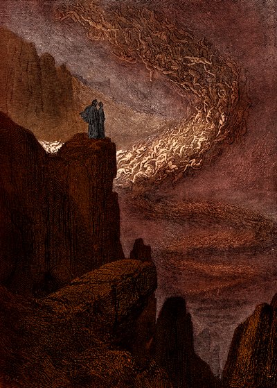 Kuvitus Danten jumalalliseen komediaan - Helvetti (La Divina Commedia, L
