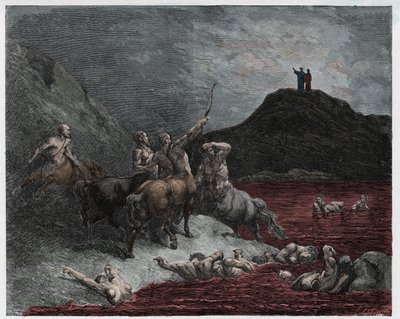 Helvetti, laulu 12: Nessus tekijältä Gustave Dore