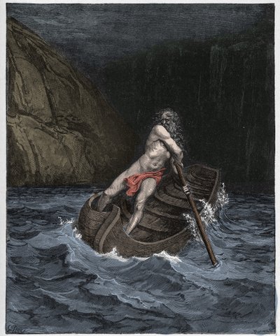 Helvetti, laulu 3: Charon tekijältä Gustave Dore