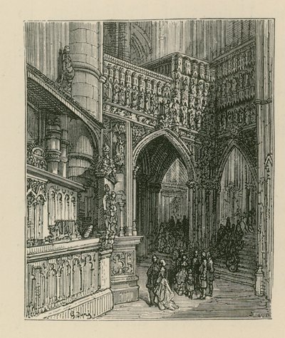 Westminster Abbeyn sisätilat tekijältä Gustave Dore