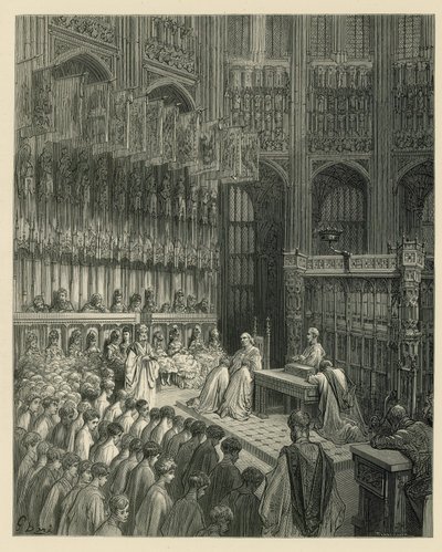 Sisäkuva Westminster Abbeystä tekijältä Gustave Dore