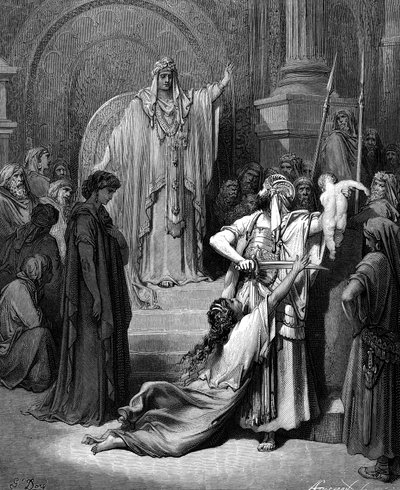 Salomonin tuomio, 1866 tekijältä Gustave Dore