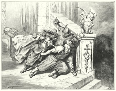 Sininen parta; Sininen parta (kaiverrus) tekijältä Gustave Dore