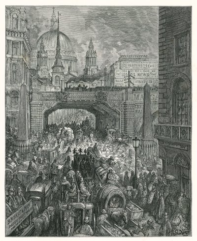 Ludgate Hill (kaiverrus) tekijältä Gustave Dore