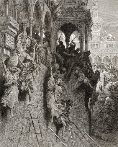 Antiokian verilöyly, kuvitus J-F:n Bibliotheque des Croisadesista. Michaud, 1877 tekijältä Gustave Dore
