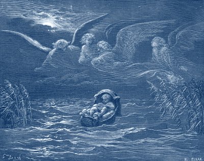 Mooses Niilillä, Dorén kaiverrus - Raamattu tekijältä Gustave Dore