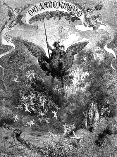 Orlando Furioso, Ludovico Ariosto, kansi tekijältä Gustave Dore
