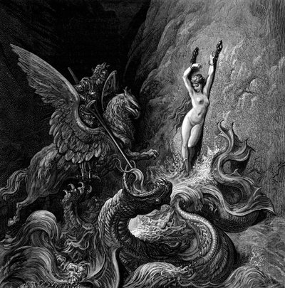 Orlando Furioso kuvittanut Gustave Doré tekijältä Gustave Dore