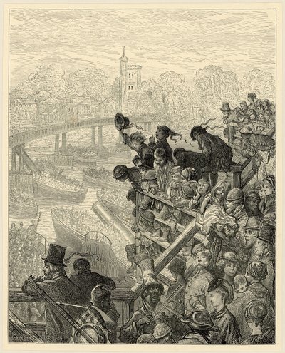 Oxford ja Cambridge Boat Race, Putney tekijältä Gustave Dore