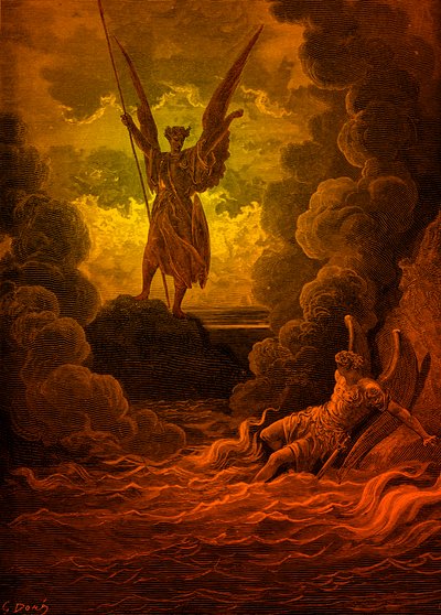 Kadonnut paratiisi: Saatana ja beelzebub, kirjoittanut Doré tekijältä Gustave Dore