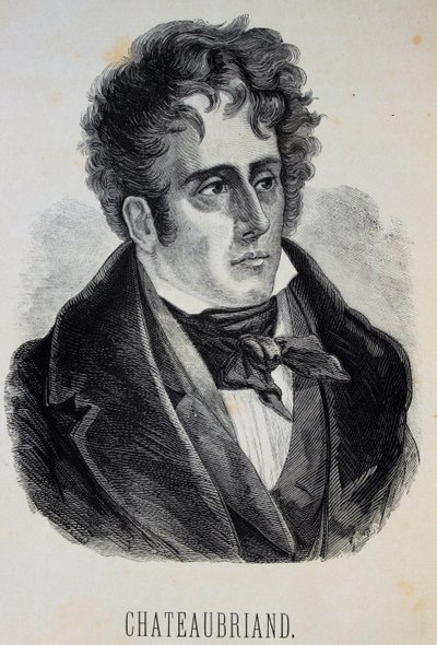 Chateaubriandin varakreivi François-René muotokuva 1768-1848, 1880. tekijältä Gustave Dore