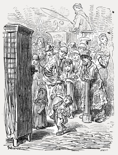 "Punch ja Judy", 1872. tekijältä Gustave Dore