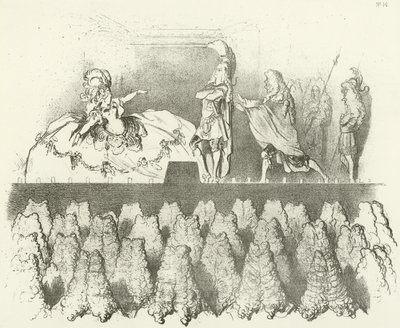 Racine esiintyy Versaillesin hovissa 1695 (syväpaino) tekijältä Gustave Dore