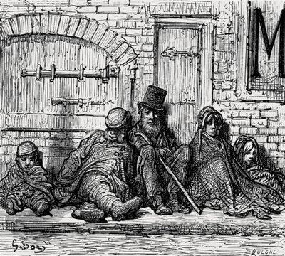 "Kattoton!", 1872. tekijältä Gustave Dore