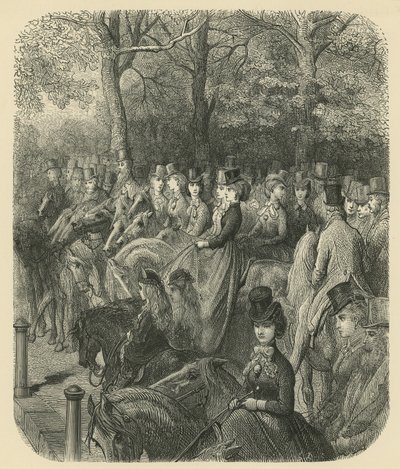 Rotten Row, Hyde Park, Lontoo tekijältä Gustave Dore