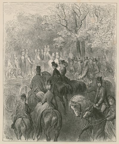 Rotten Row, Hyde Park, Lontoo tekijältä Gustave Dore