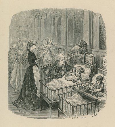 Kohtaus lontoolaisesta sairaalasta tekijältä Gustave Dore